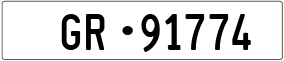 Trailer License Plate